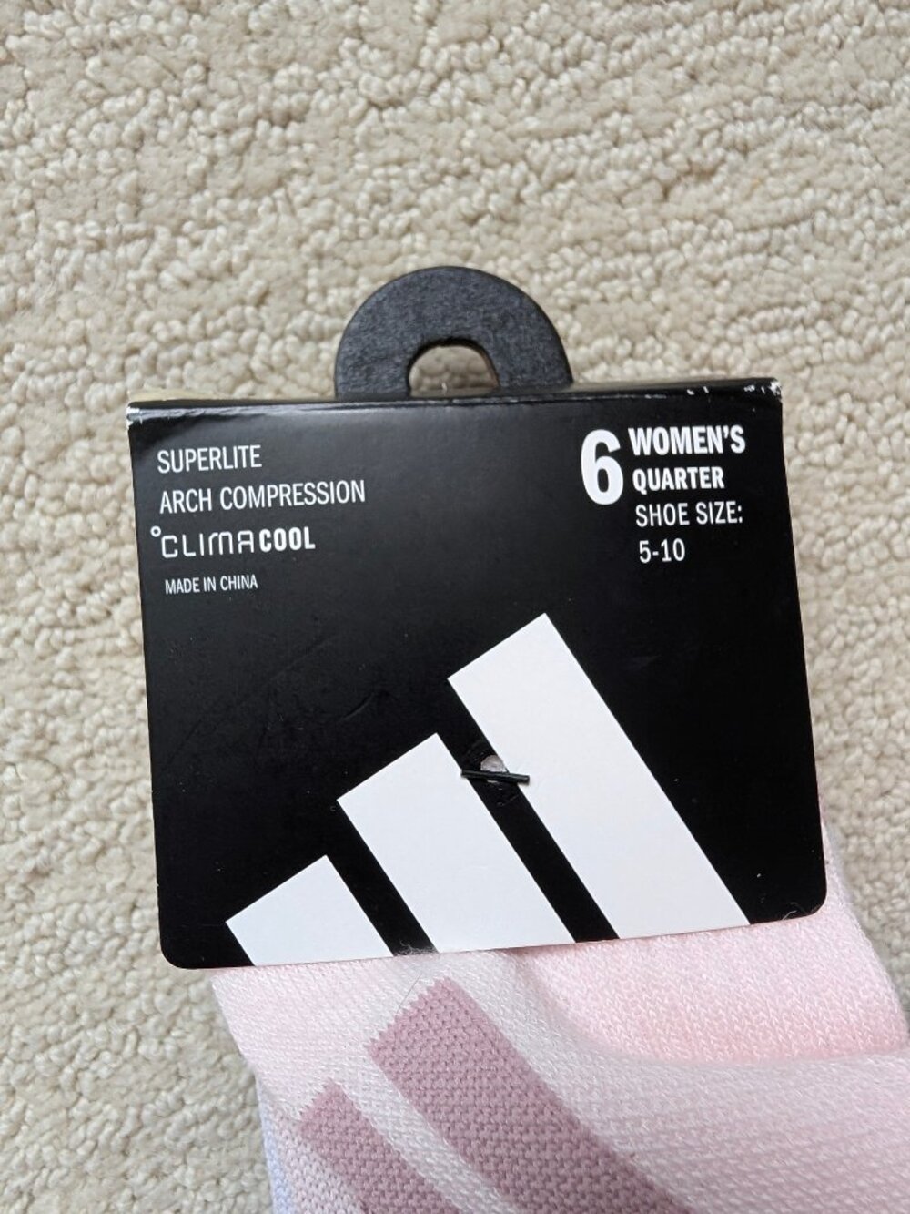 NEW ADIDAS Women's size 5-10 Superlite Quarter Socks 6-Pack ClimaCool NWT pink - Picture 2 of 10